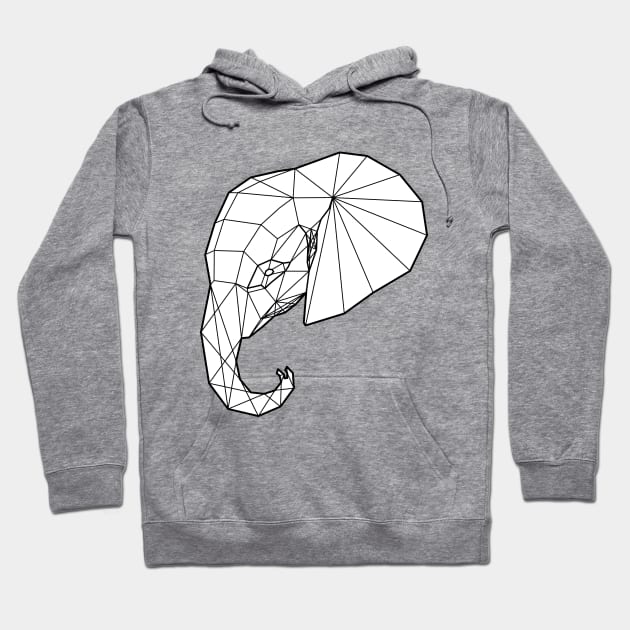 Elephant wireframe Hoodie by stickerhino